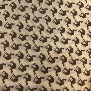 Black White Camel Print Fabric