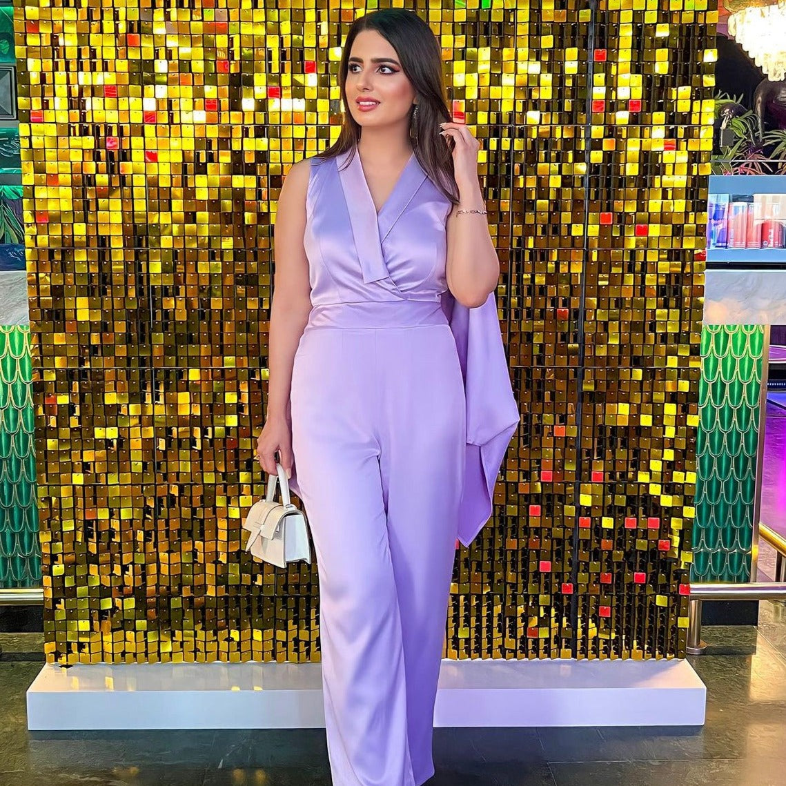 Lavender Cape Jumpsuit