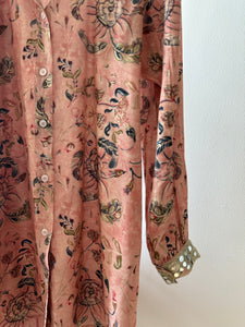 Printed Shirt Kurta and Striped Palazzo Ethnic Set