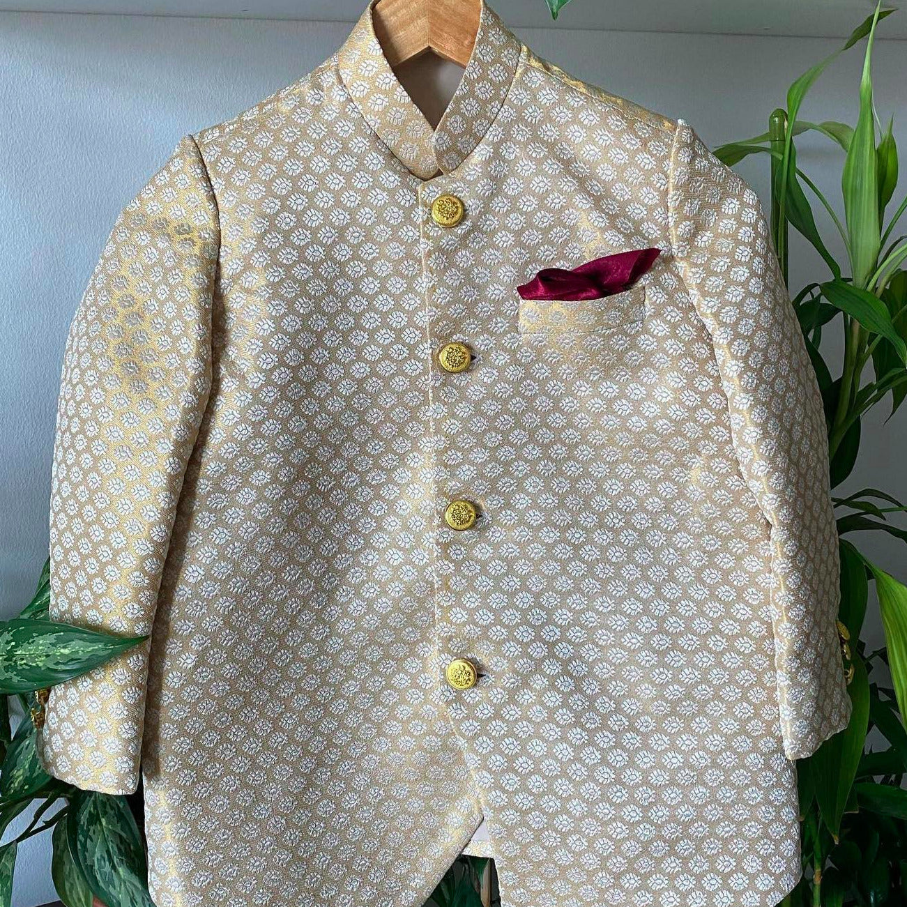 Motif Kids Sherwani Set