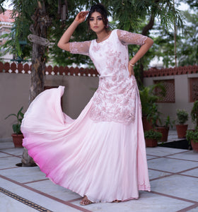 White Embroidered Kurta Garara Set