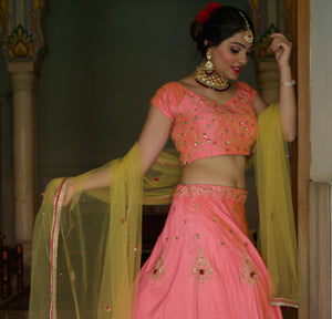 Soft Pink Lehenga Choli Set