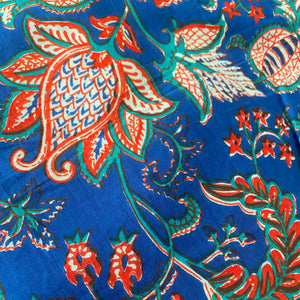 Turquoise Floral Fabric
