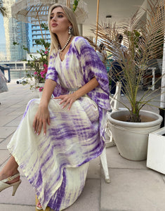 White Lavender Tye Dye Dress