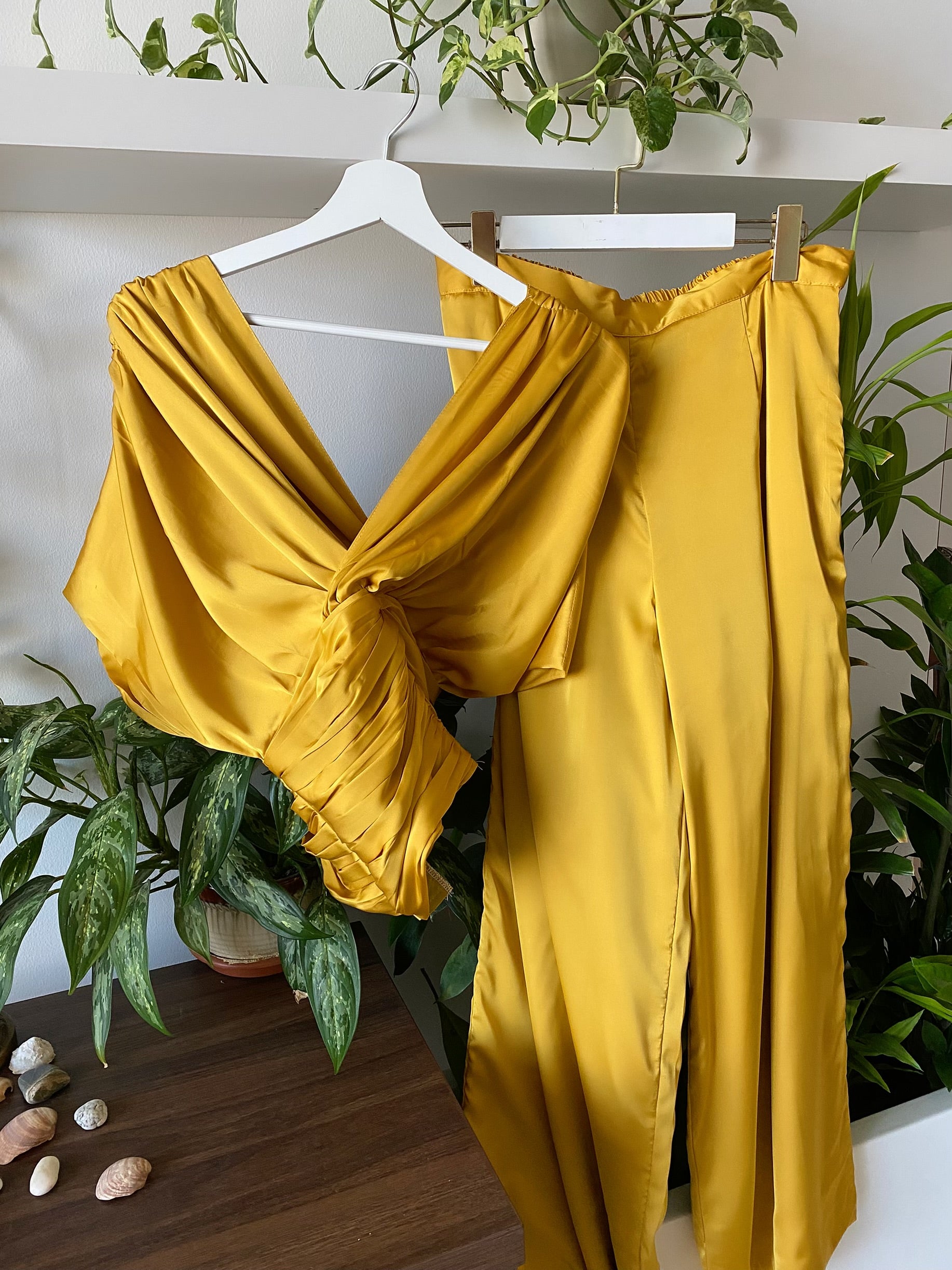 Mustard Drape Co-Ord Set