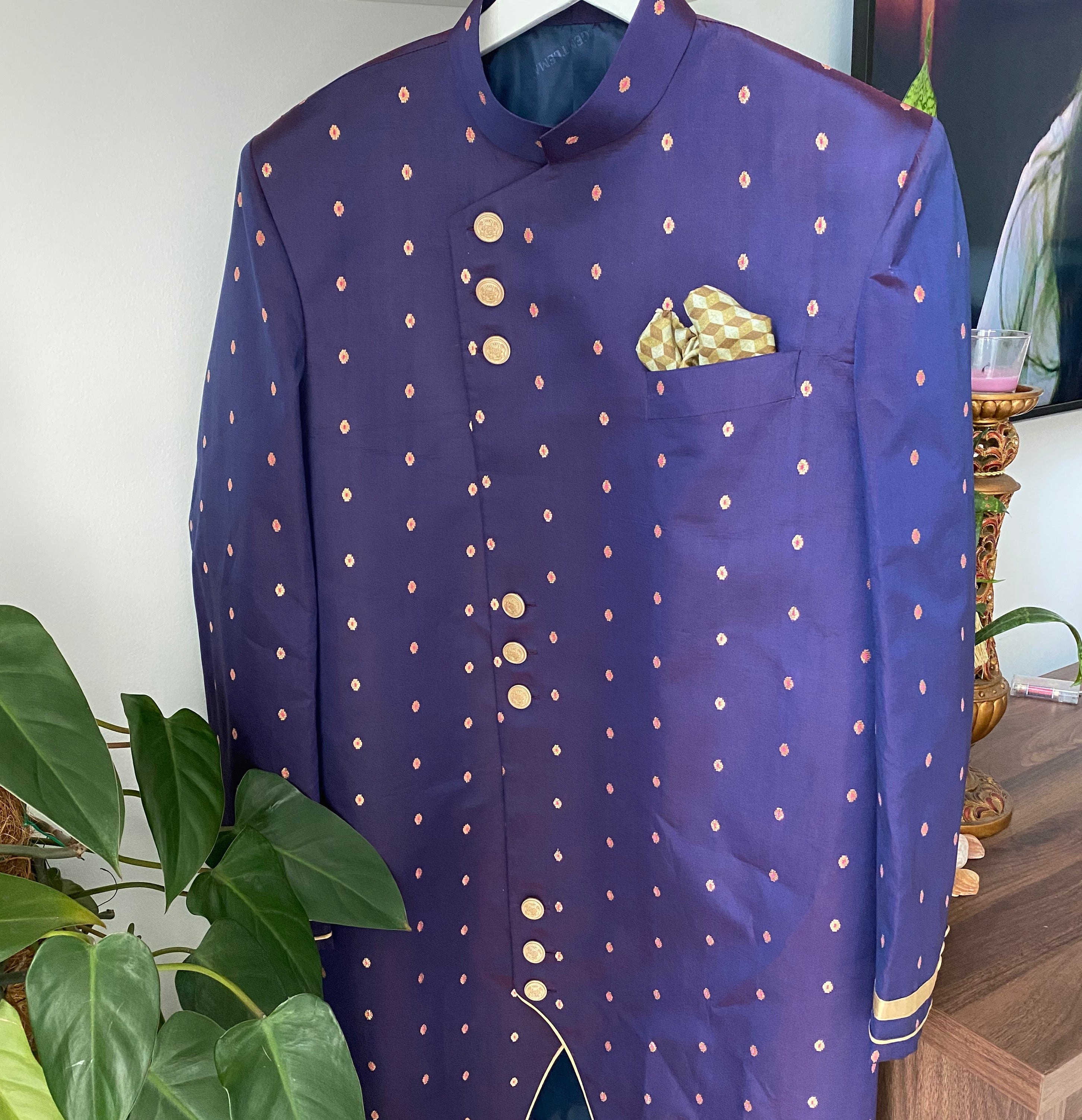 Purple Sherwani Set
