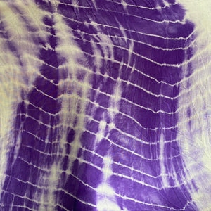 White Purple Tye Dye Fabric
