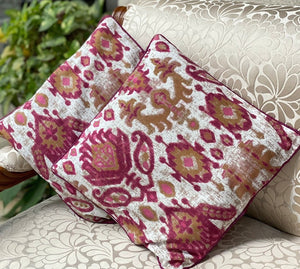 Deep Pink Boho Print Cushion Cover - Set of 5